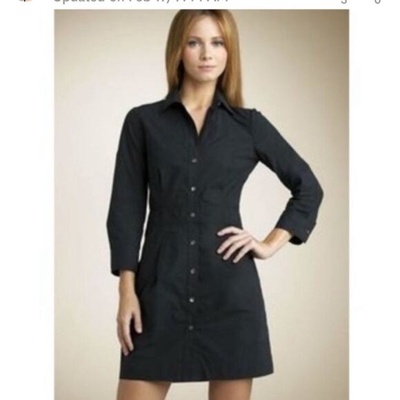 Theory Dresses & Skirts - Theory Black Button Down Shirt Dress size 6